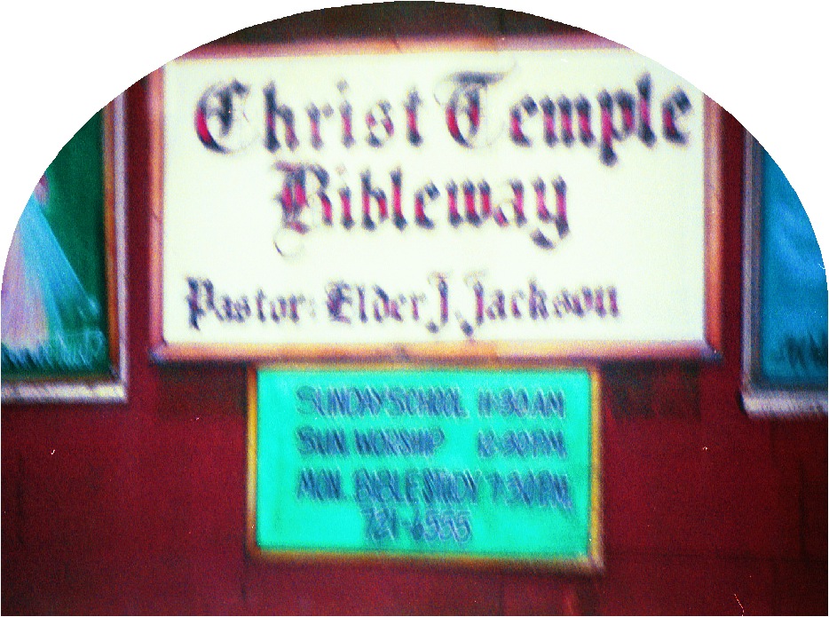 Christ Temple's front sign